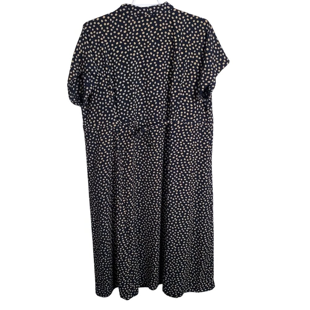 Maggie McNaughton Size 22W Dress Maxi Coffee Fairy Bean Barista Print Full Flowy - Picture 3 of 12